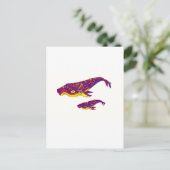 Whales Art Postkarte (Stehend Vorderseite)