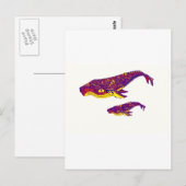 Whales Art Postkarte (Vorne/Hinten)