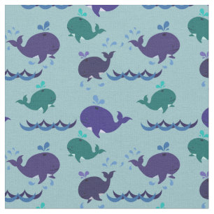 Whales Aweigh Whimsical Meereswelt Crafts Stoff