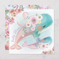 Whales Baby Shower Einladung