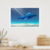 WHALES DRUCKEN POSTER (Küche)