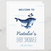 Whales Nautical Under Sea Baby Dusche Empfang (Vorne/Hinten)