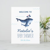 Whales Nautical Under Sea Baby Dusche Empfang (Stehend Vorderseite)