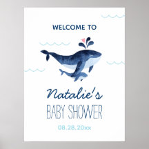 Whales Nautical Under Sea Baby Dusche Empfang