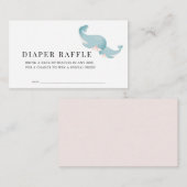 Whales Pink Baby Dusche Windelwanne Raffle Ticket Begleitkarte (Vorne/Hinten)