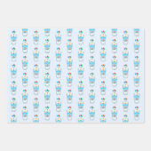 Whale's Pool Party Geschenkpapier Set (Vorderseite)