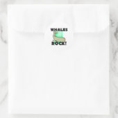 Whales Rock Runder Aufkleber (Tasche)