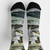 Whales, Seals and Walruses, Vintage Marine Animals Socken (Oben)