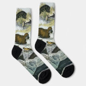 Whales, Seals and Walruses, Vintage Marine Animals Socken (Rechts)