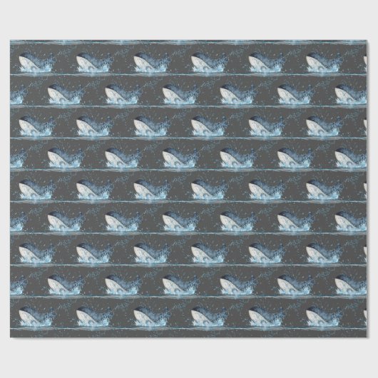 Whales Splashing Geschenkpapier (Flach)
