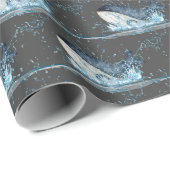 Whales Splashing Geschenkpapier (Rolleneckpunkt)