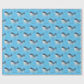 Whales Splashing Geschenkpapier (Flach)