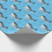 Whales Splashing Geschenkpapier (Ecke)