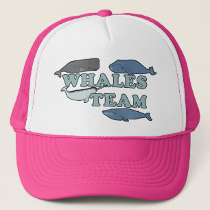 Whales Team Umwelt Whale Lover Pink Truckerkappe