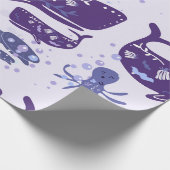 Whales, Turtles & Octopus Geschenkpapier (Ecke)