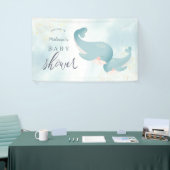 Whales Watercolor Blue Boy Baby Dusche Willkommen Banner (Messeveranstaltung)