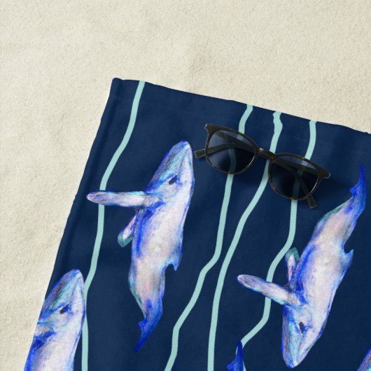 Whales Waves  Strandtuch (Beispiel)
