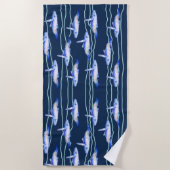 Whales Waves Strandtuch (Vorderseite)