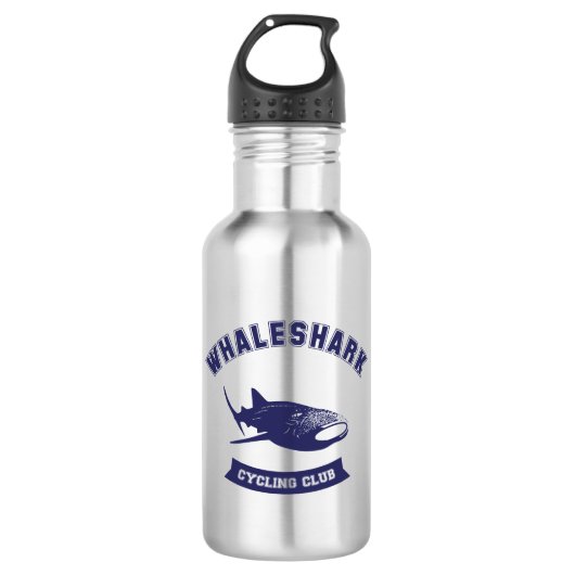 Whaleshark Radclub Edelstahlflasche (Vorderseite)