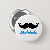 Whalestache Schnurrbartwale Button (Vorne & Hinten)
