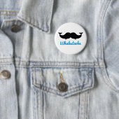 Whalestache Schnurrbartwale Button (Beispiel)