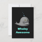 Whaley Awesome Funny Whale Pun Design Dankeskarte (Vorderseite)