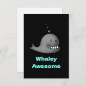 Whaley Awesome Funny Whale Pun Design Dankeskarte (Vorne/Hinten)