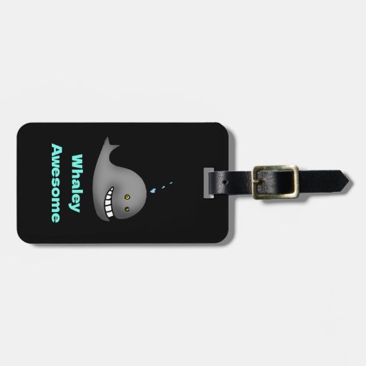 Whaley Awesome Funny Whale Pun Design Gepäckanhänger (Vorderseite horizontal)