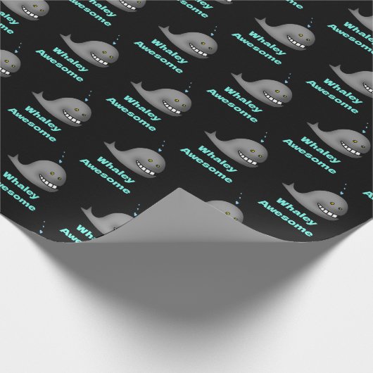Whaley Awesome Funny Whale Pun Design Geschenkpapier (Ecke)