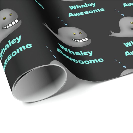 Whaley Awesome Funny Whale Pun Design Geschenkpapier (Rolleneckpunkt)