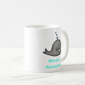 Whaley Awesome Funny Whale Pun Design Kaffeetasse (VorderseiteRechts)