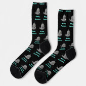 Whaley Awesome Funny Whale Pun Design Socken (Linkes Detail)
