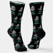 Whaley Awesome Funny Whale Pun Design Socken (Gewinkelt)