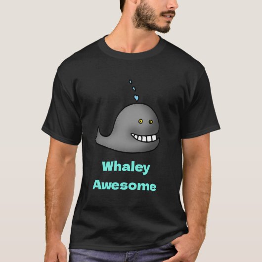 Whaley Awesome Funny Whale Pun Design T-Shirt (Vorderseite)