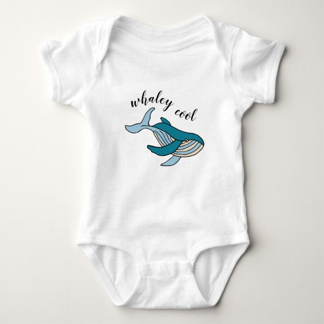 Whaley Cool Kids Ocean Whale Baby Strampler (Vorderseite)