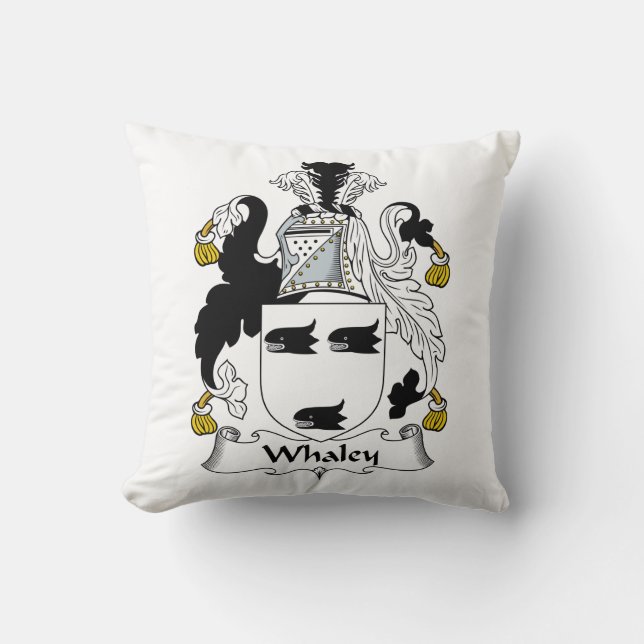 Whaley Familienwappen Kissen (Vorderseite)
