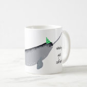 Whaley Good Coffee Text Narwhal Whale Kaffeetasse (VorderseiteRechts)