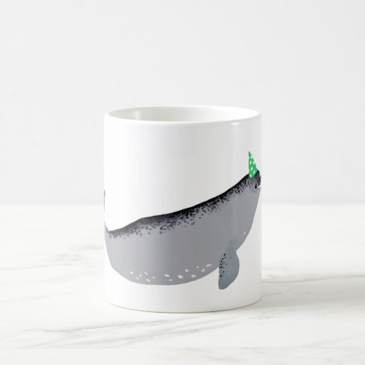 Whaley Good Coffee Text Narwhal Whale Kaffeetasse (Mittel)