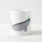 Whaley Good Tee Text Narwhal Whale Jumbo-Tasse (Vorderseite)