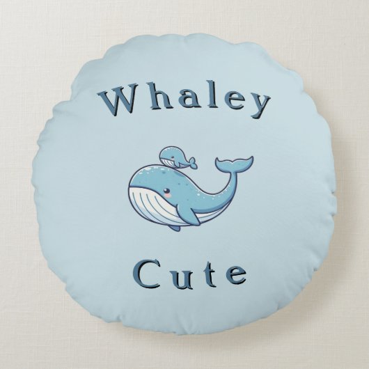 Whaley Niedlich Baby Rundes Kissen (Vorderseite)