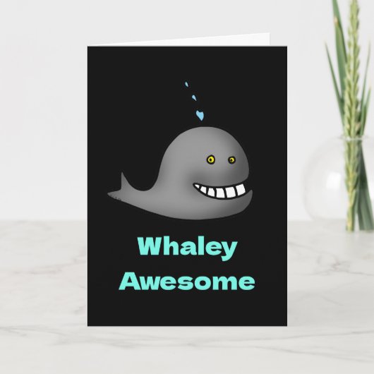 Whaley Phantastisch Funny Danke Karte (Vorderseite)