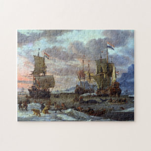 Whaling Grounds Arctic Ocean Abraham Storck 1654 Puzzle