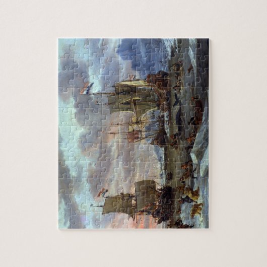 Whaling Grounds Arctic Ocean Abraham Storck 1654 Puzzle (Vertikal)