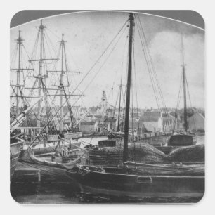 Whaling Port, New Bedford Quadratischer Aufkleber