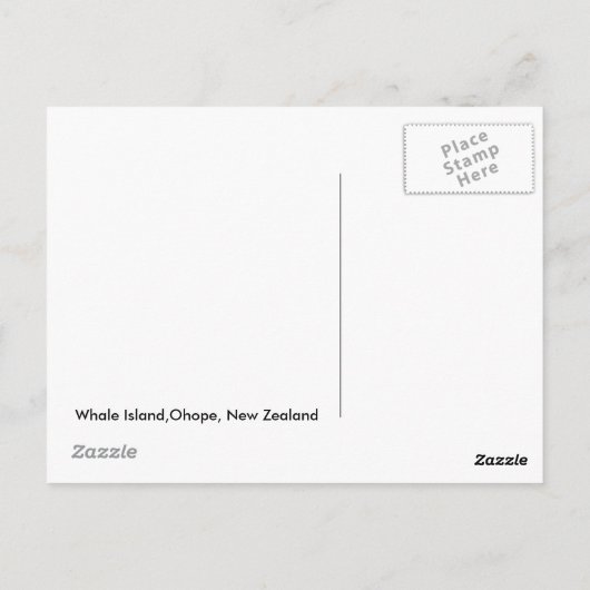 Whalinsel, Neuseeland Postkarte (Rückseite)