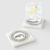 Whalststein-Untersetzer Steinuntersetzer (Seitenansicht)