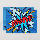 WHAM BANG Fun Retro Comic Pop Art Postkarte (Vorne/Hinten)