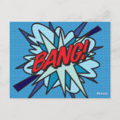 WHAM BANG Fun Retro Comic Pop Art Postkarte (Rückseite)
