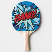 WHAM BANG Fun Retro Comic Pop Art Tischtennis Schläger (Vorderseite)