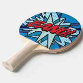 WHAM BANG Fun Retro Comic Pop Art Tischtennis Schläger (Vorderseite)